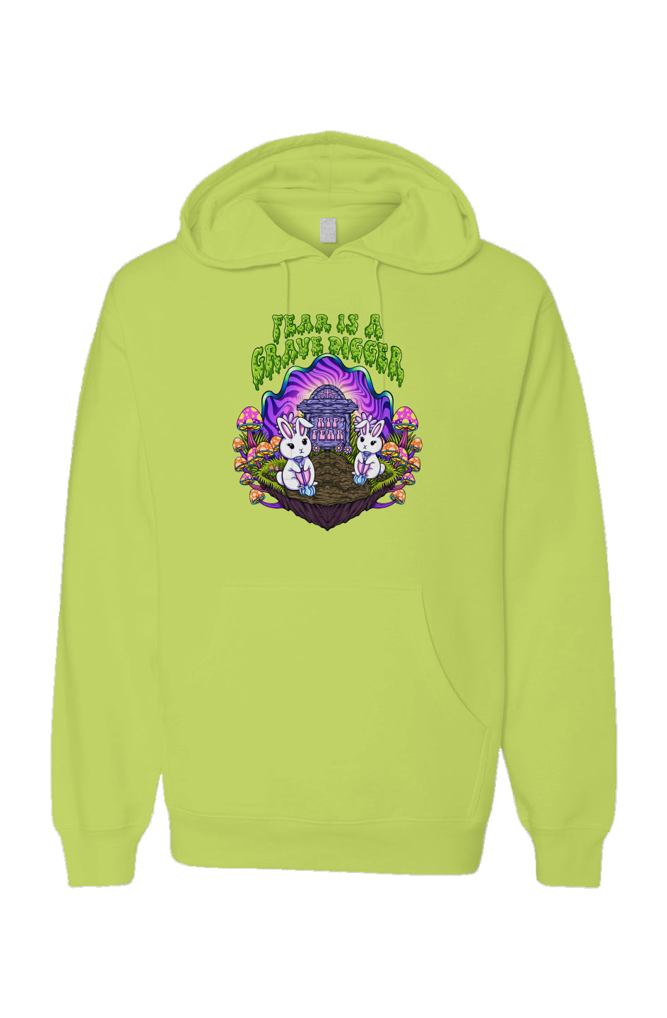 Neon Pullover Hoodies FIAGD Safety Yellolw